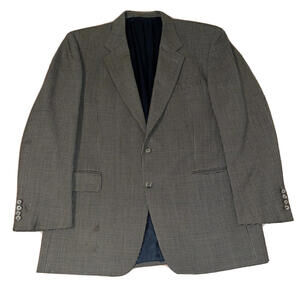 Mens 42L Sports Coat Blazer Shepherds Check Joseph Abboud